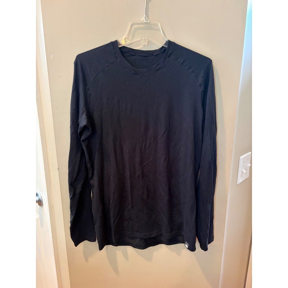 REI Co-op Mens Black Long Sleeve Crew Neck Athletic Hiking Base Layer Shirt M